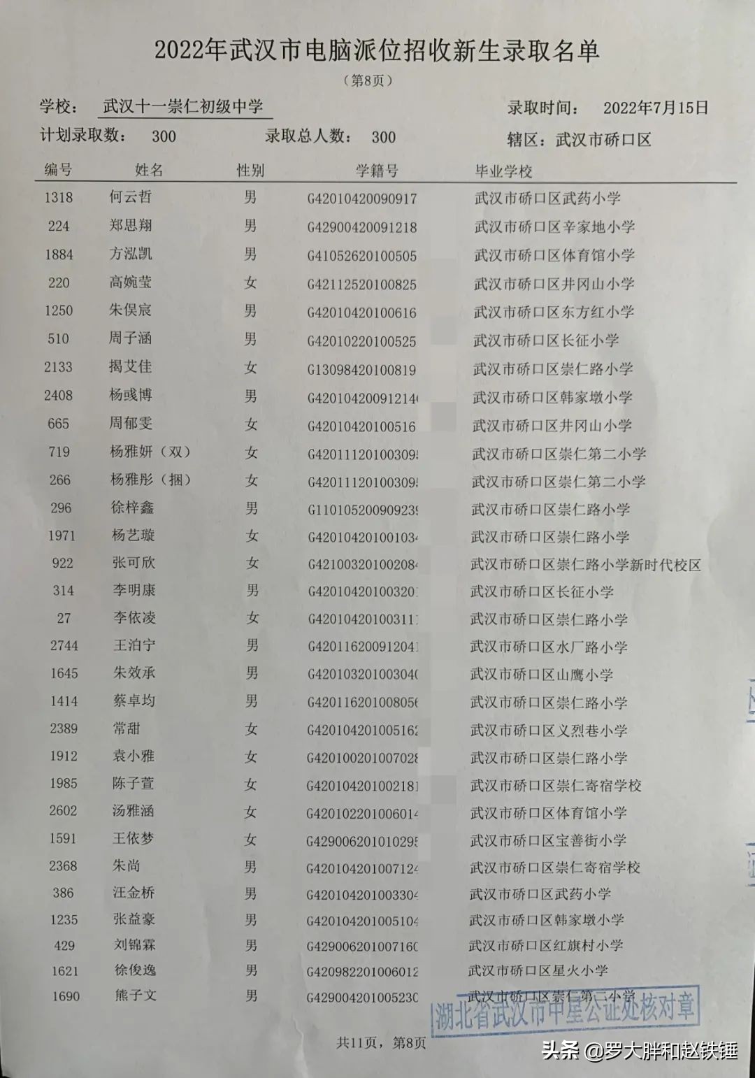 2020年武汉市小升初电脑派位,武汉市江汉区小升初电脑派位结果