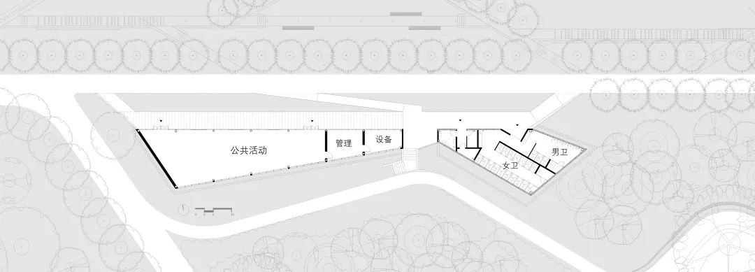 前海君子轩一个四面环绿，拥抱自然的小型公共活动中心