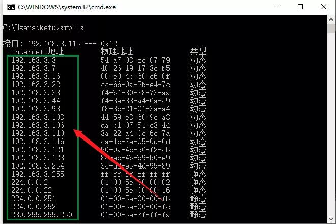 局域网设备ip地址查询,如何查询大局域网内的联网设备ip