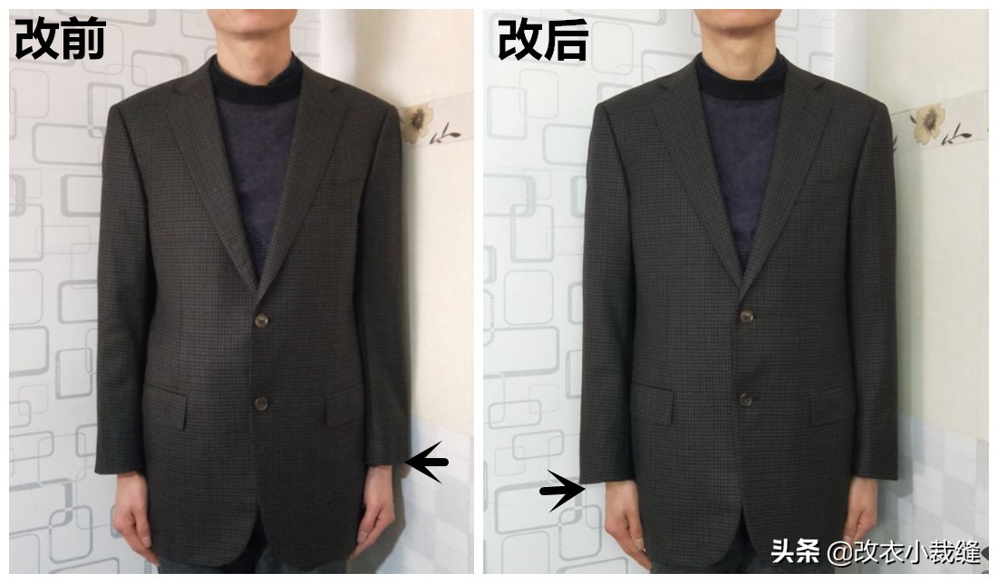 西服太小改大怎么做,西服小了改马甲的方法