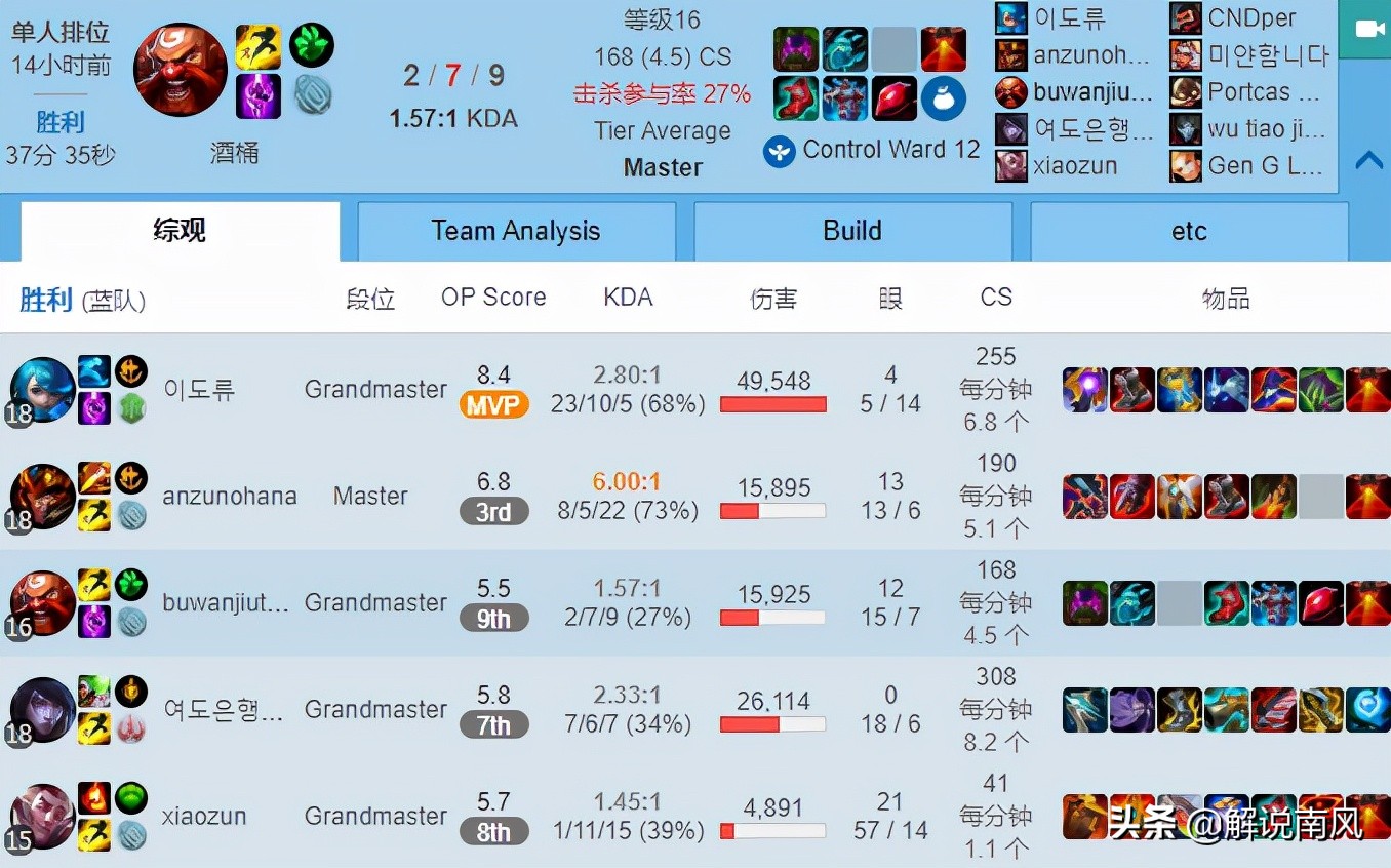 369除了酒桶还会玩别的英雄吗,369韩服高光操作集锦