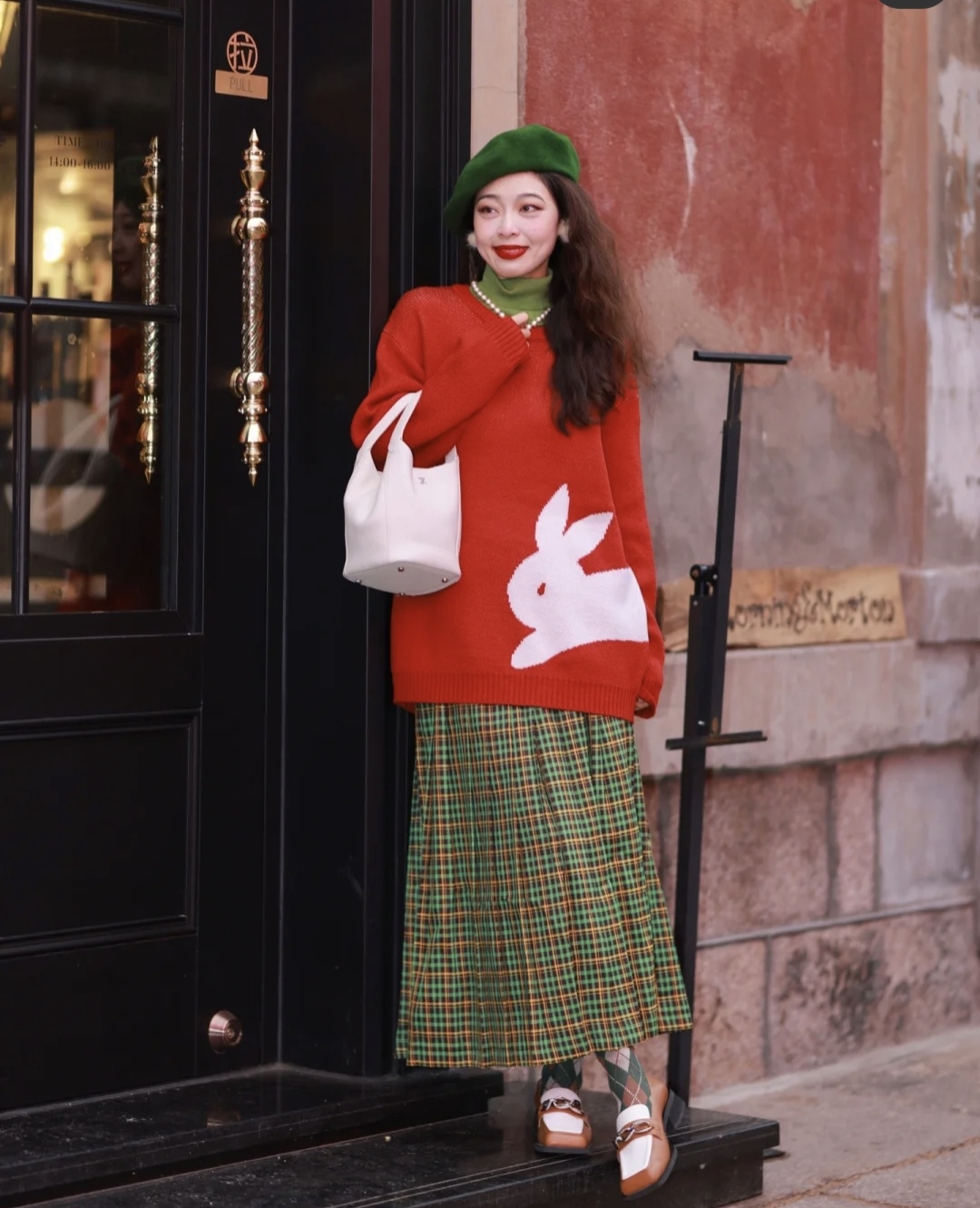 毛衣半身裙穿搭冬季图片,毛衣半身裙穿搭秋冬中长款维语版