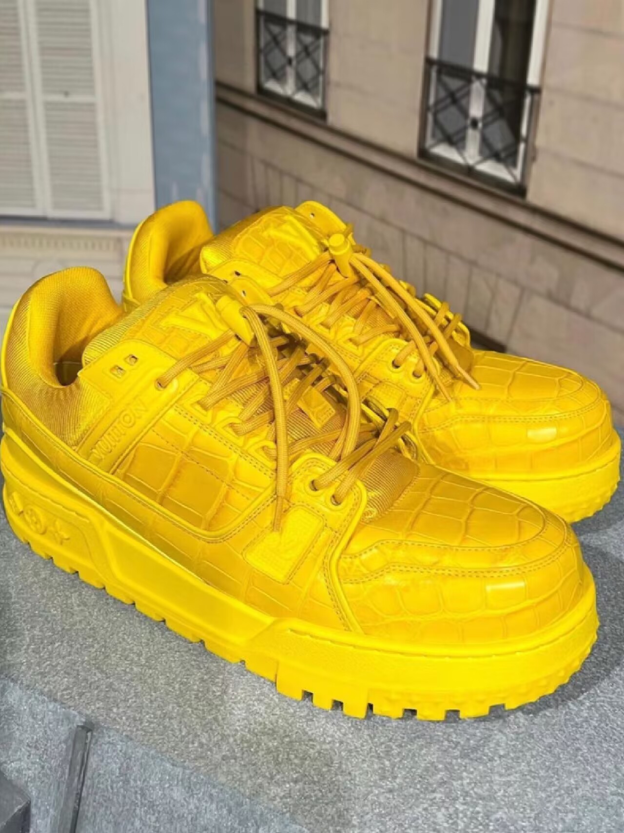 trainer鳄鱼纹,胖trainer白色开箱