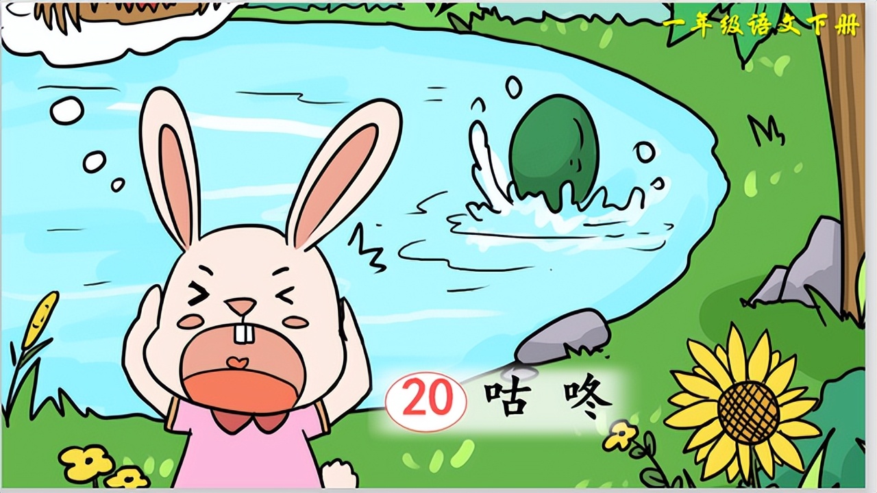 一年级语文下册课文20咕咚,一年级语文咕咚教学课件