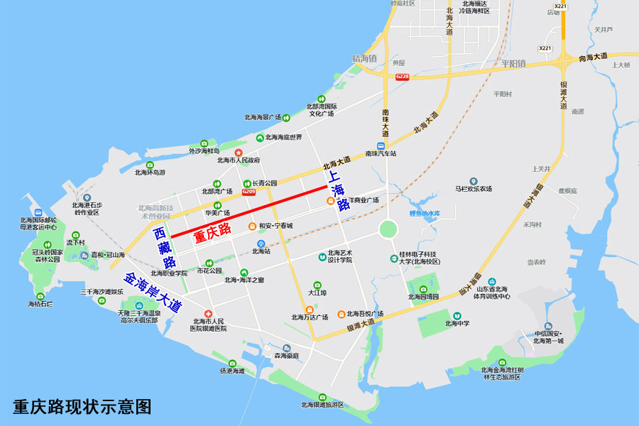 「现场组图」影响北海楼市的主要工程施工进度,2022年8月