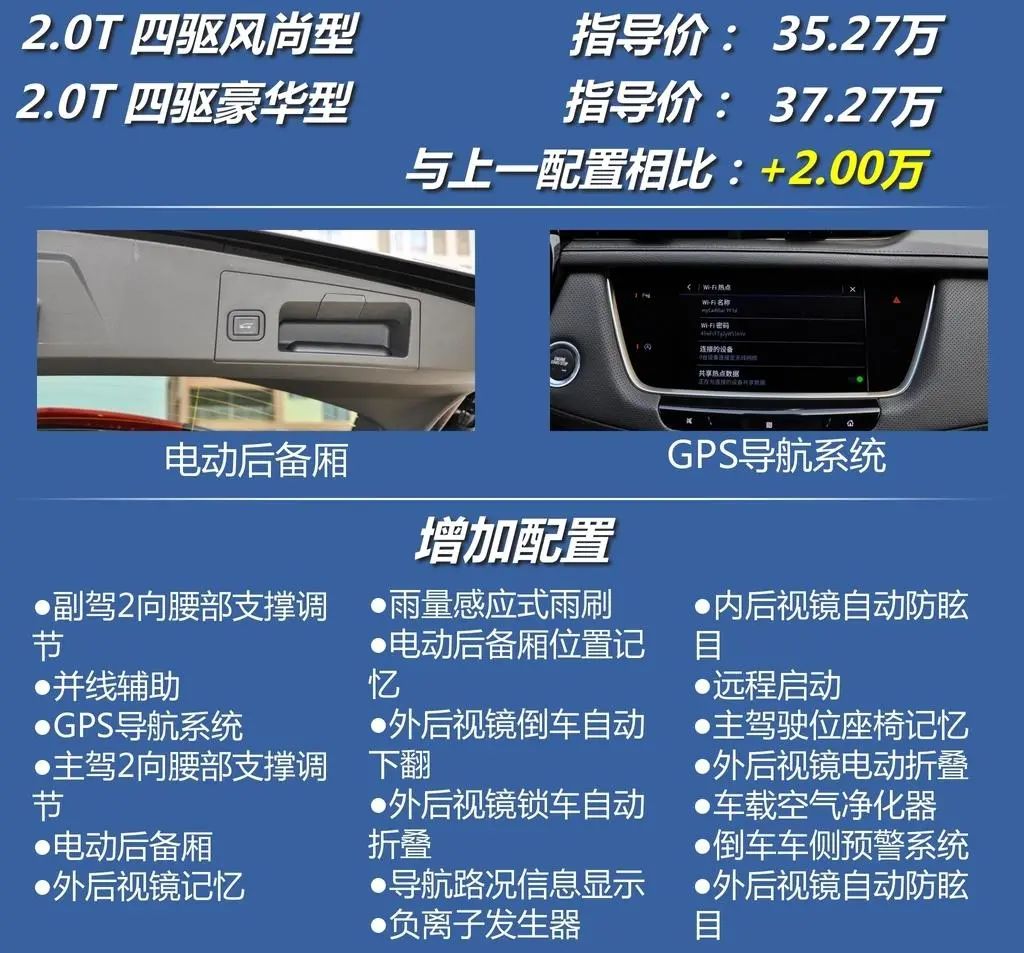 凯迪拉克xt5两驱2.0t最新款多少钱,凯迪拉克xt5豪华两驱报价