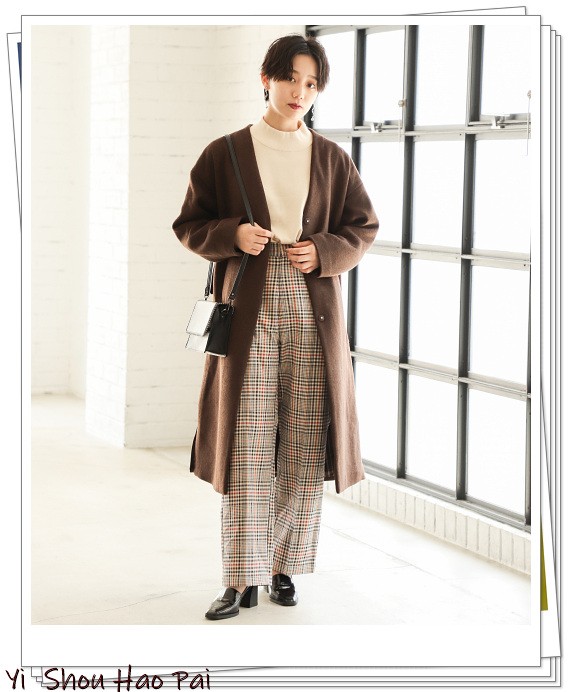 无领大衣薄款穿搭,无领冬季大衣搭配连帽衫