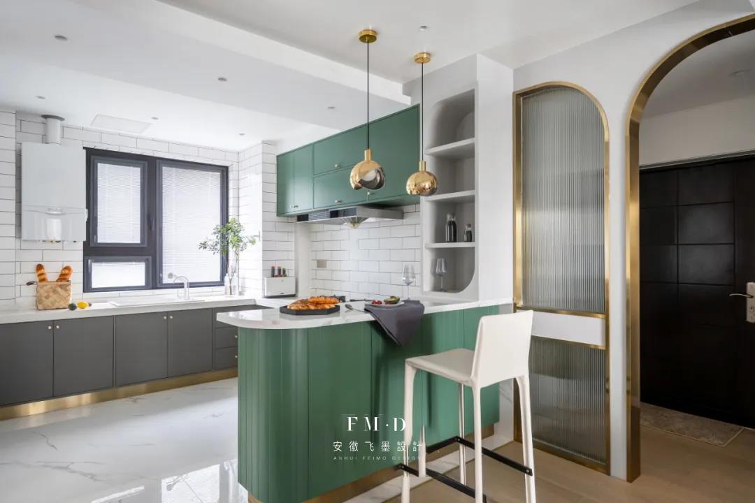 厨房改造开放式厨房加吧台,厨房改造半开放式厨房加吧台