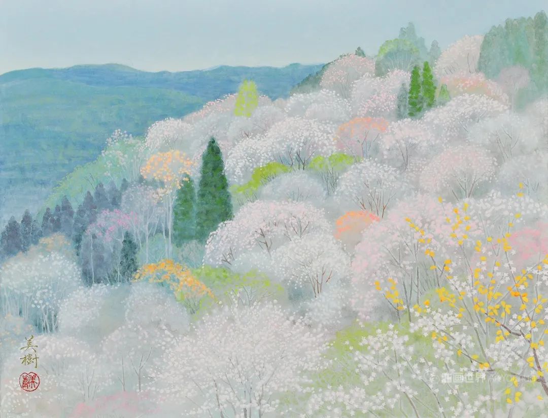 野地美树子手绘油画,日本画家奈良美智作品图