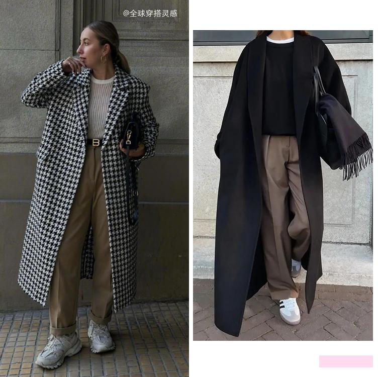 冬季呢子衣小个子穿搭,现在冬季上下衣穿搭