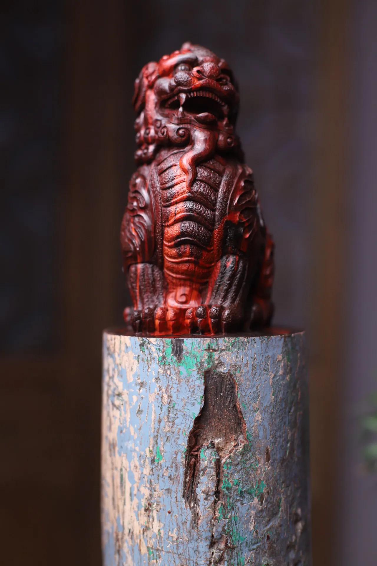 印度小叶紫檀摆件全套,印度小叶紫檀貔貅摆件一对