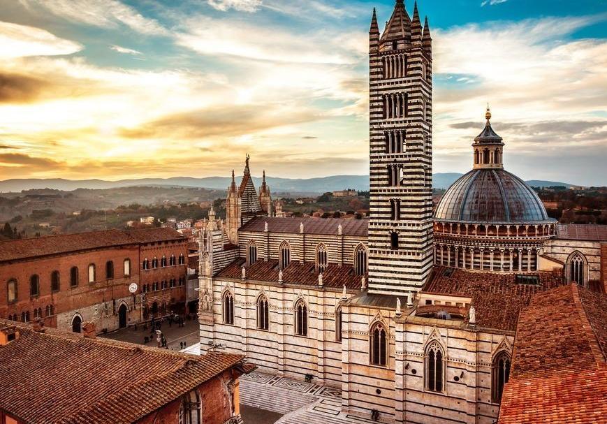 中世纪哥特式建筑风格的建筑绘画,欧洲宫廷风建筑绘画