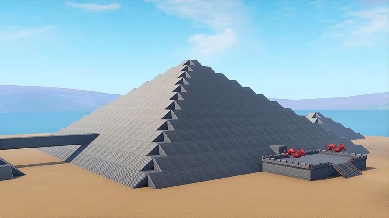 金字塔距今是4500多年吗,4500年前的金字塔还原图