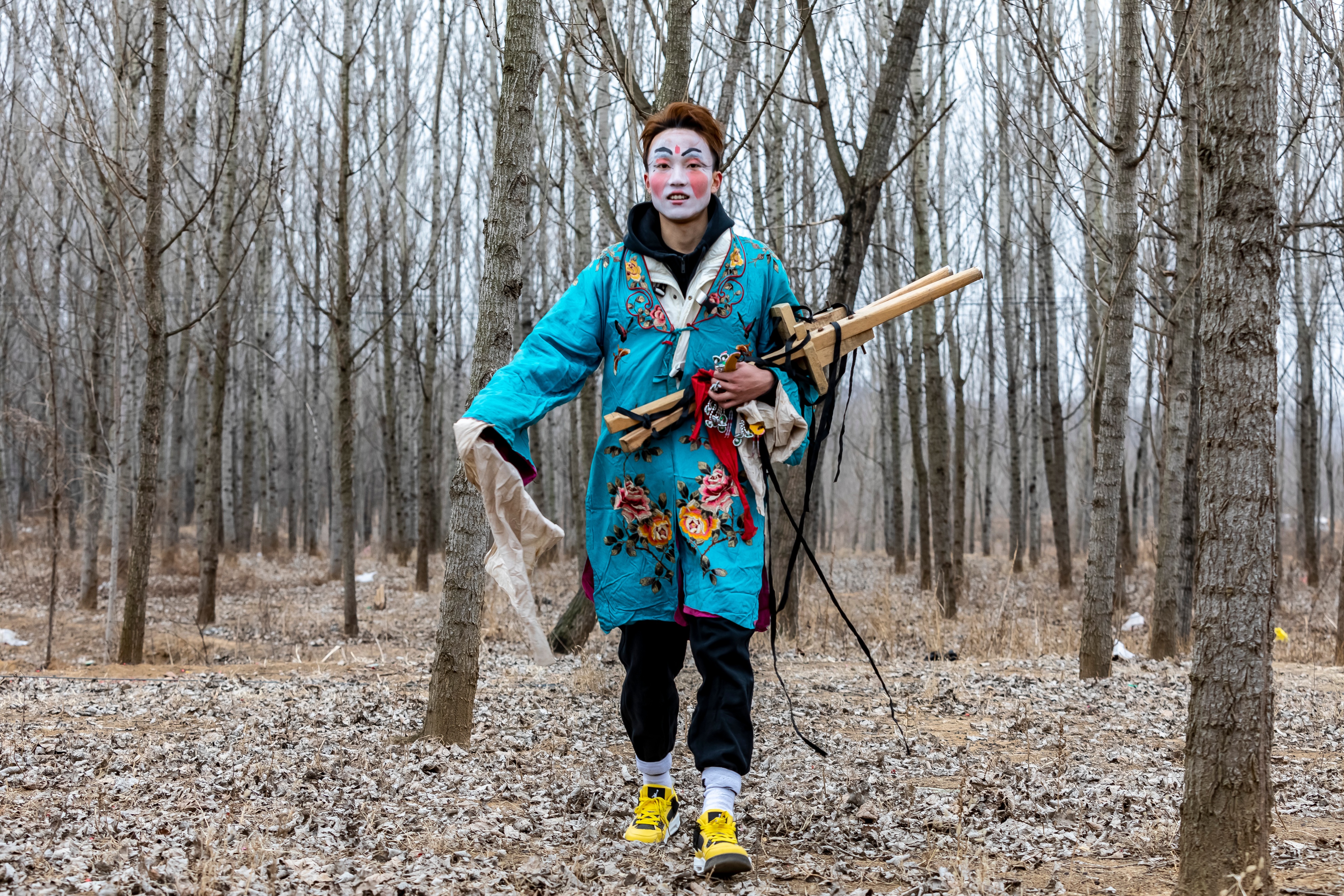 沂水大峪送火神时间,大峪村送火神舞狮
