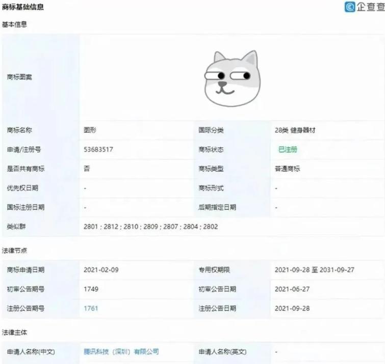 新表情？腾讯申请新“狗头”商标，这设计真欠打......