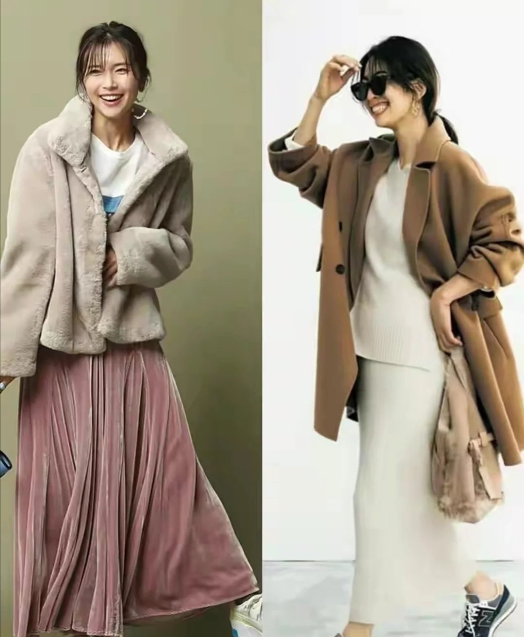 日常实用穿搭周一look气质大衣,日系柔美风格穿搭大衣