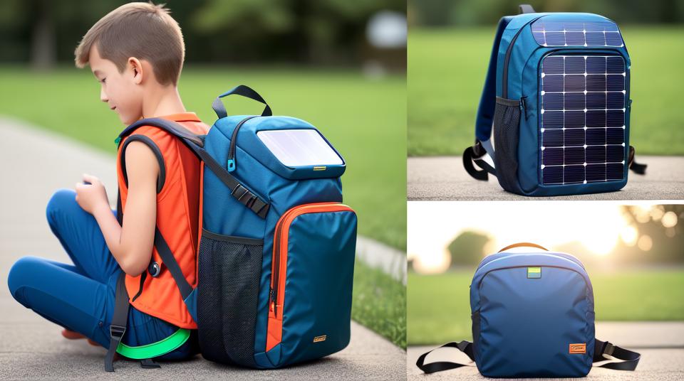 太阳能发电板背包,多功能太阳能板背包