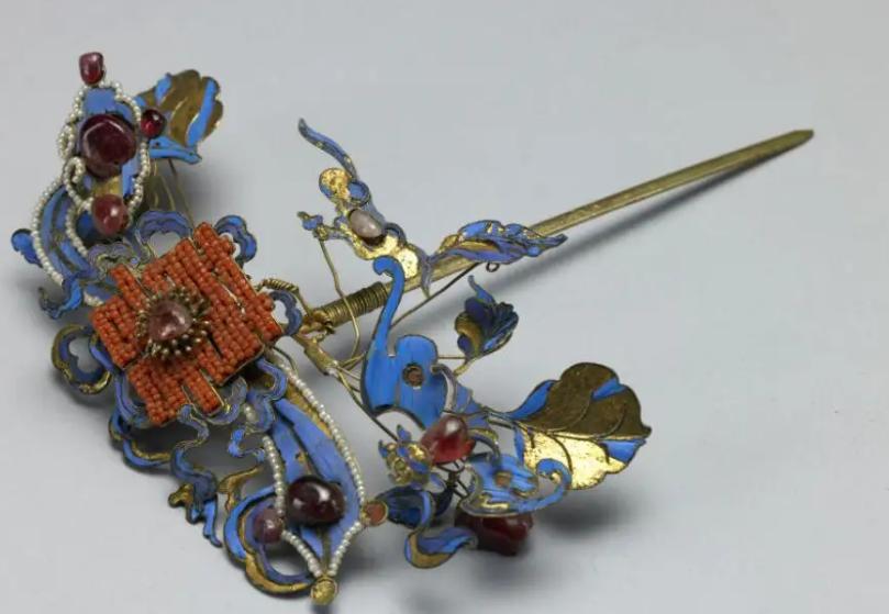 清代点翠饰品,古代点翠首饰手绘效果