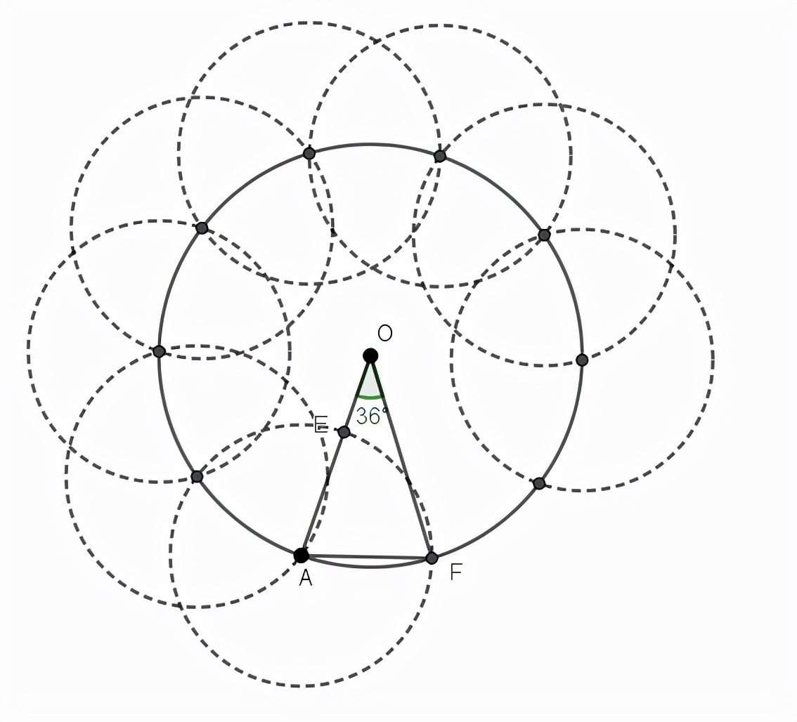 尺规作图如何找到线段黄金分割点,初三数学图形旋转教程尺规作图