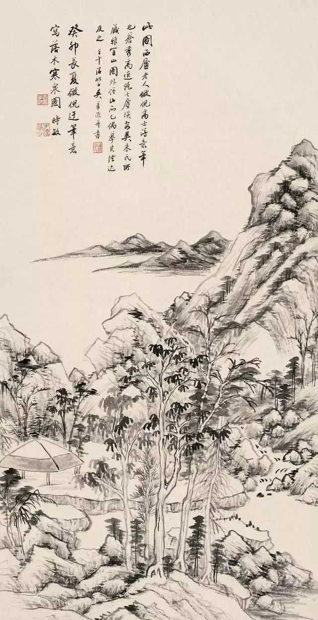 国画山水画中的四季的景色,35幅绝美山水图这才是国画的灵魂