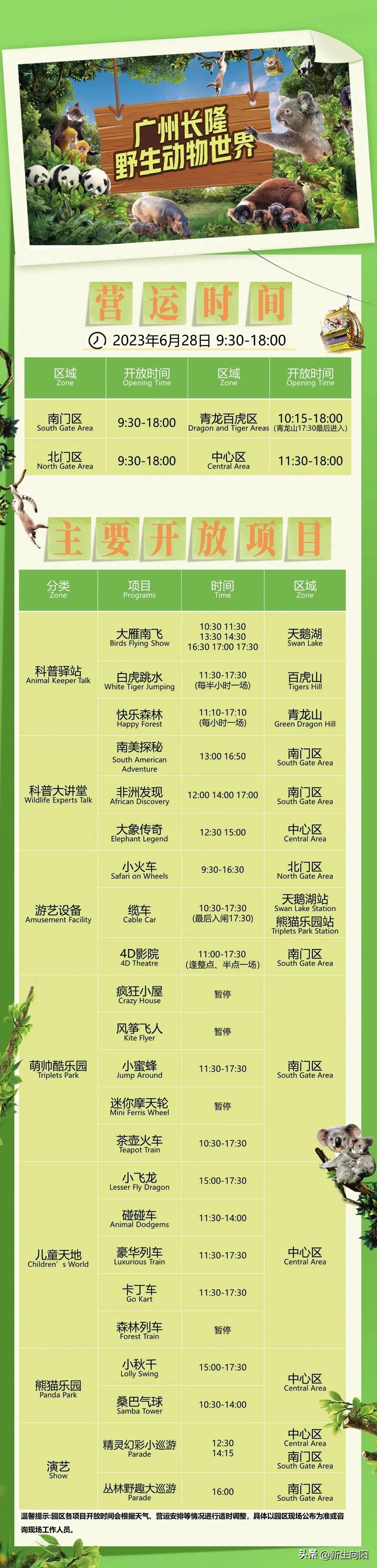 长隆野生动物园两大一小,长隆野生动物园一家三口