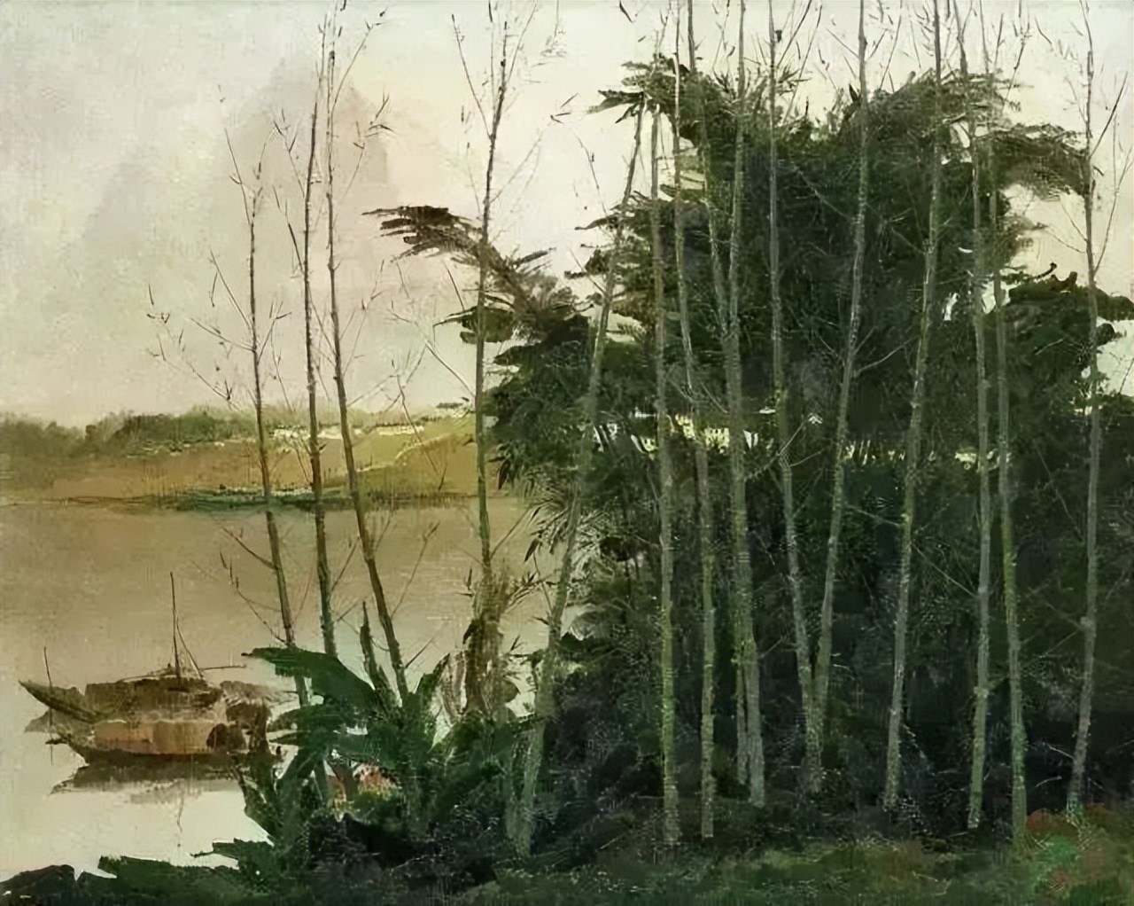 画画难画,吴冠中的竹画作品欣赏