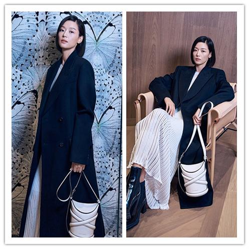 韩国女明星大衣穿搭,韩国女明星秋冬连衣裙搭配大衣