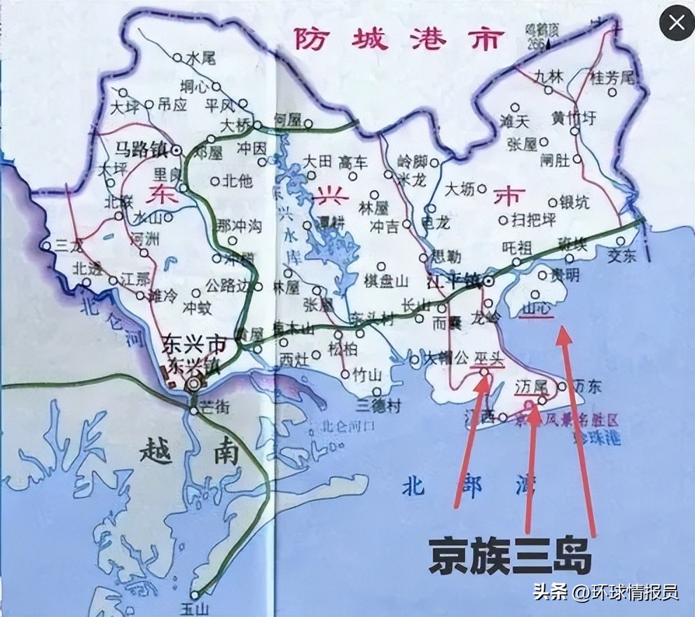 广西京族三岛全景图,广西京族和越南京族