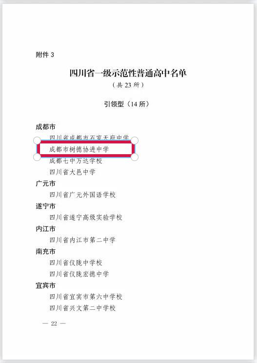 树德协进中学2019年喜报,树德协进高中位次