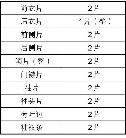 雪纺长袖裁剪图,女雪纺长袖衬衫裁剪图