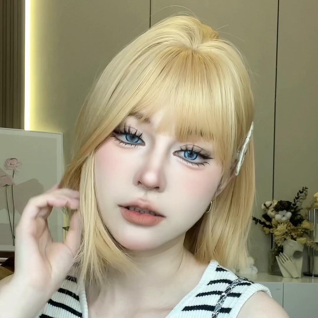 齐刘海两侧也剪齐,齐刘海分成两边弧度不一样怎么办