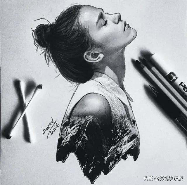 女人素描艺术作品欣赏,超漂亮女性素描画法