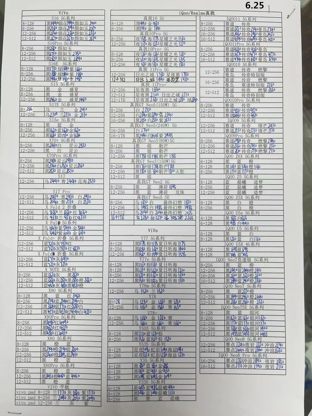 华强北手机报价单每日更新,华强北远望手机市场批发报价单