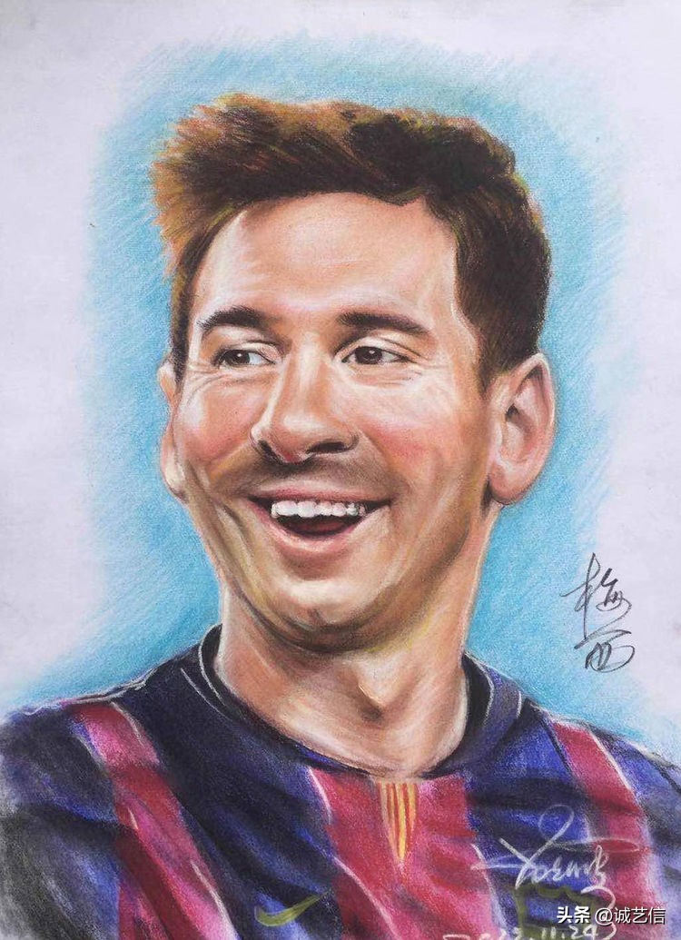 卡塔尔梅西漫画海报,梅西拿着美洲杯来卡塔尔的漫画