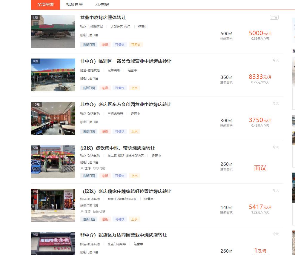 淄博烧烤店铺大量转让最新信息,媒体谈大量淄博烧烤店铺转让