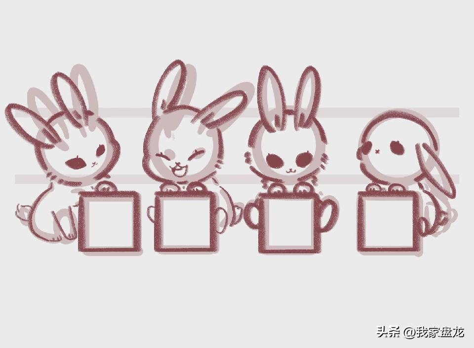 新年兔绘画过程视频,兔年来啦创意画