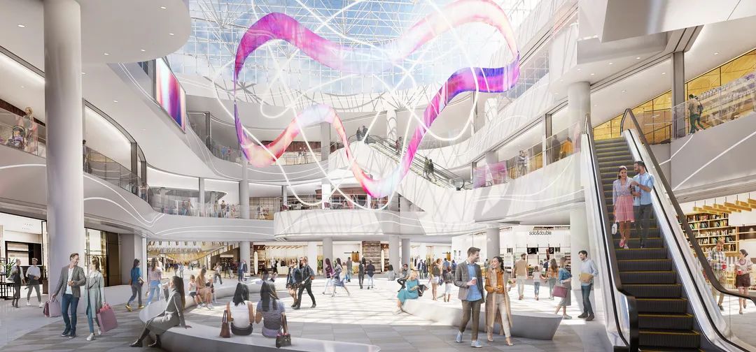 天津北辰王府井购物中心装修工程,天津购物中心商业空间设计