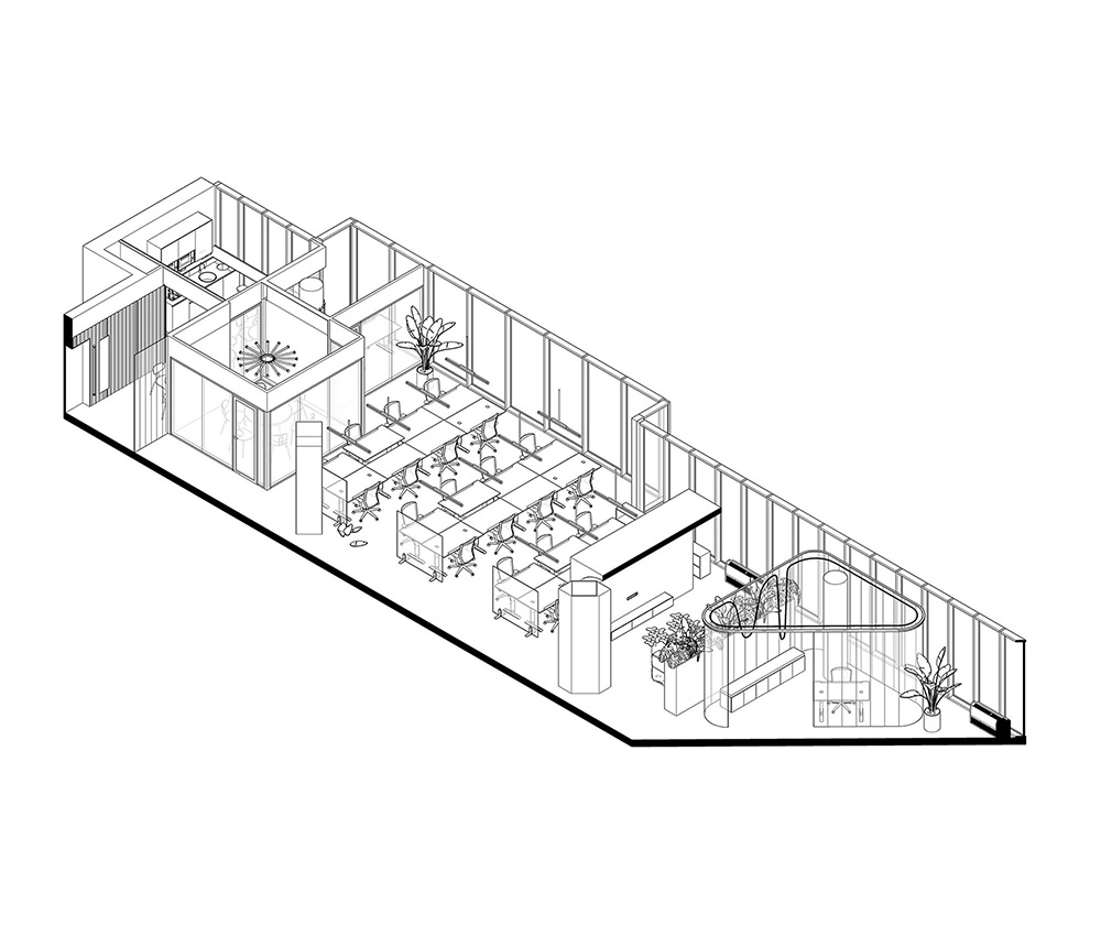 红蓝渐变手机游戏开发公司基辅办公设计欣赏