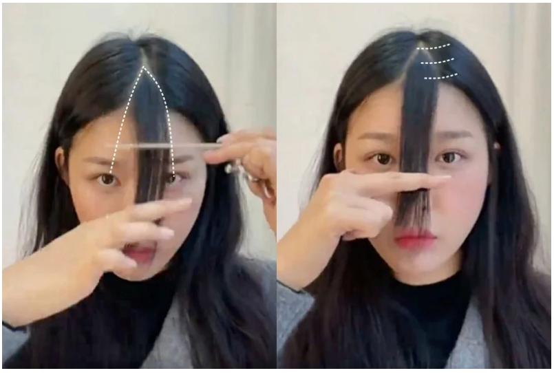 剪刘海教程教发型师,超简单在家就可以剪的刘海