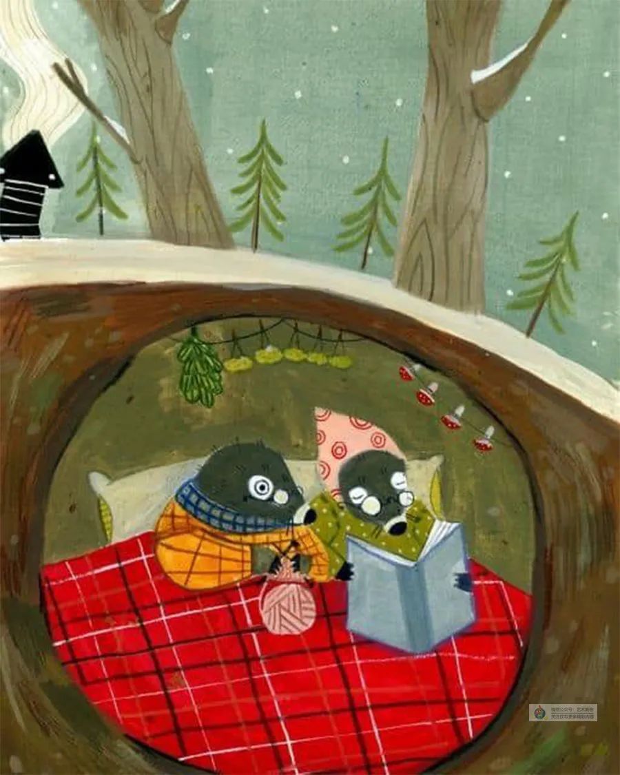 下雨天动物插画简单,如何保护企鹅生存的环境的插画