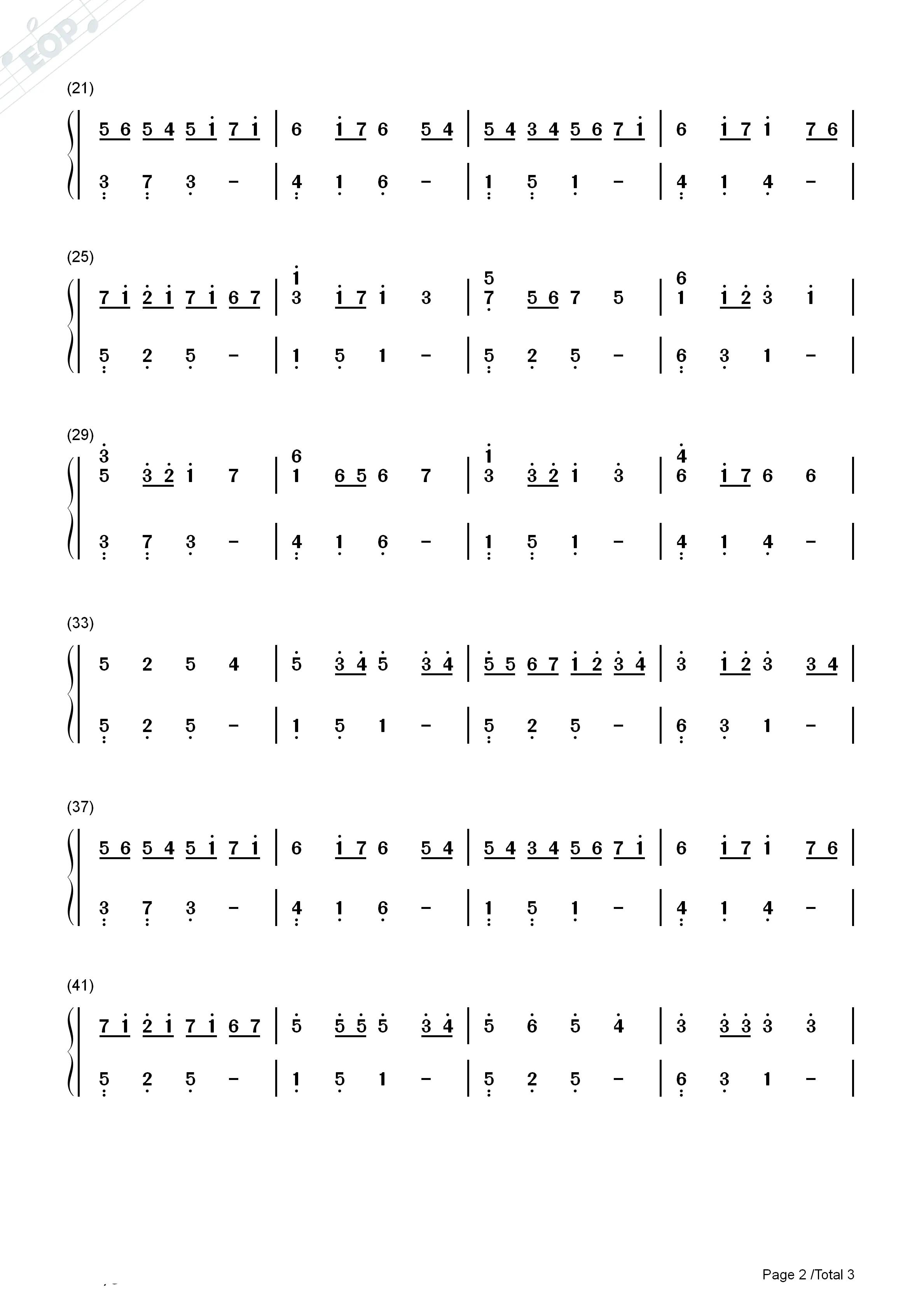 《长江之歌》长笛简谱,长江之歌钢琴五线谱简单版