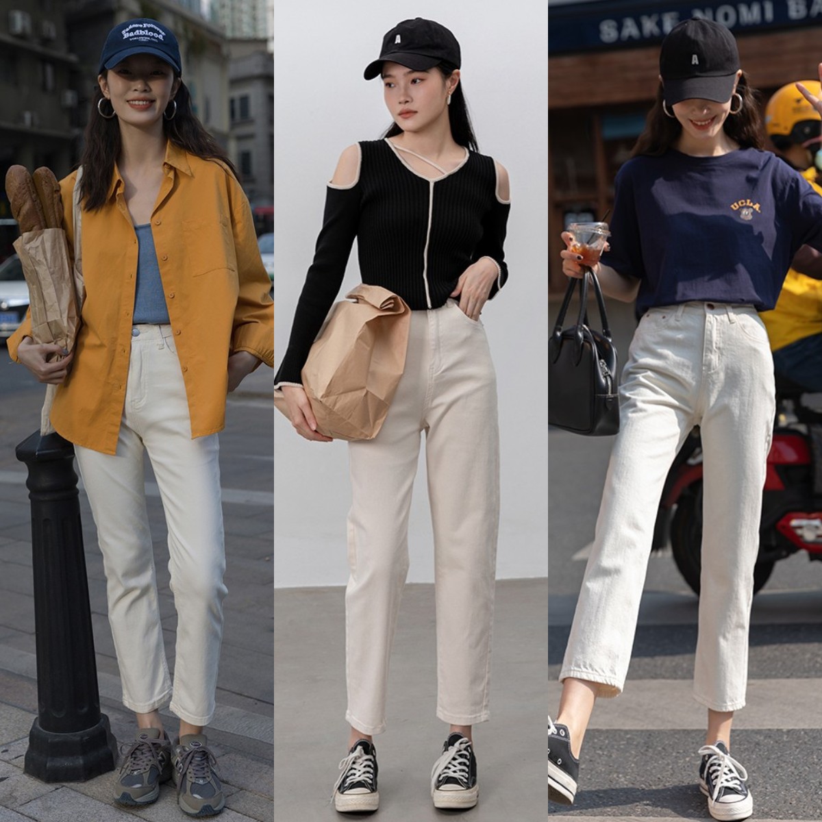 偏白色系裤子怎么搭配,夏白色裤子的穿搭方法