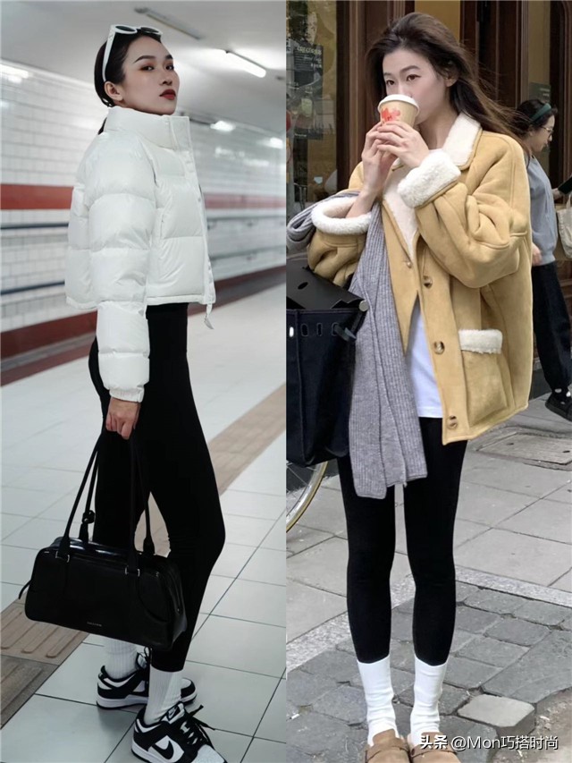 超好看的显瘦休闲裤,街拍流行阔脚裤