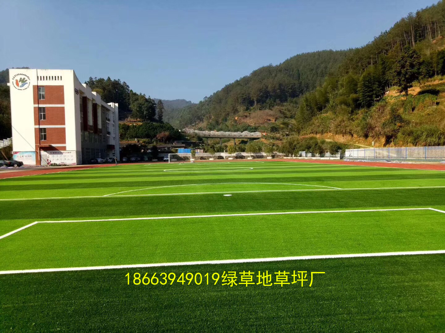 学校足球场的人工草坪,学校运动场人造草坪