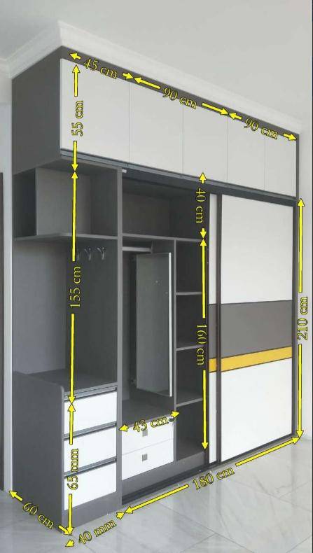 定制衣柜的尺寸一般是多少,各种衣柜定制板材报价