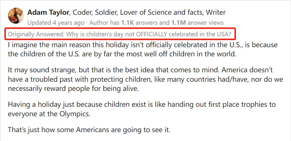 美国的儿童节什么时候开始,美国是怎样过儿童节的