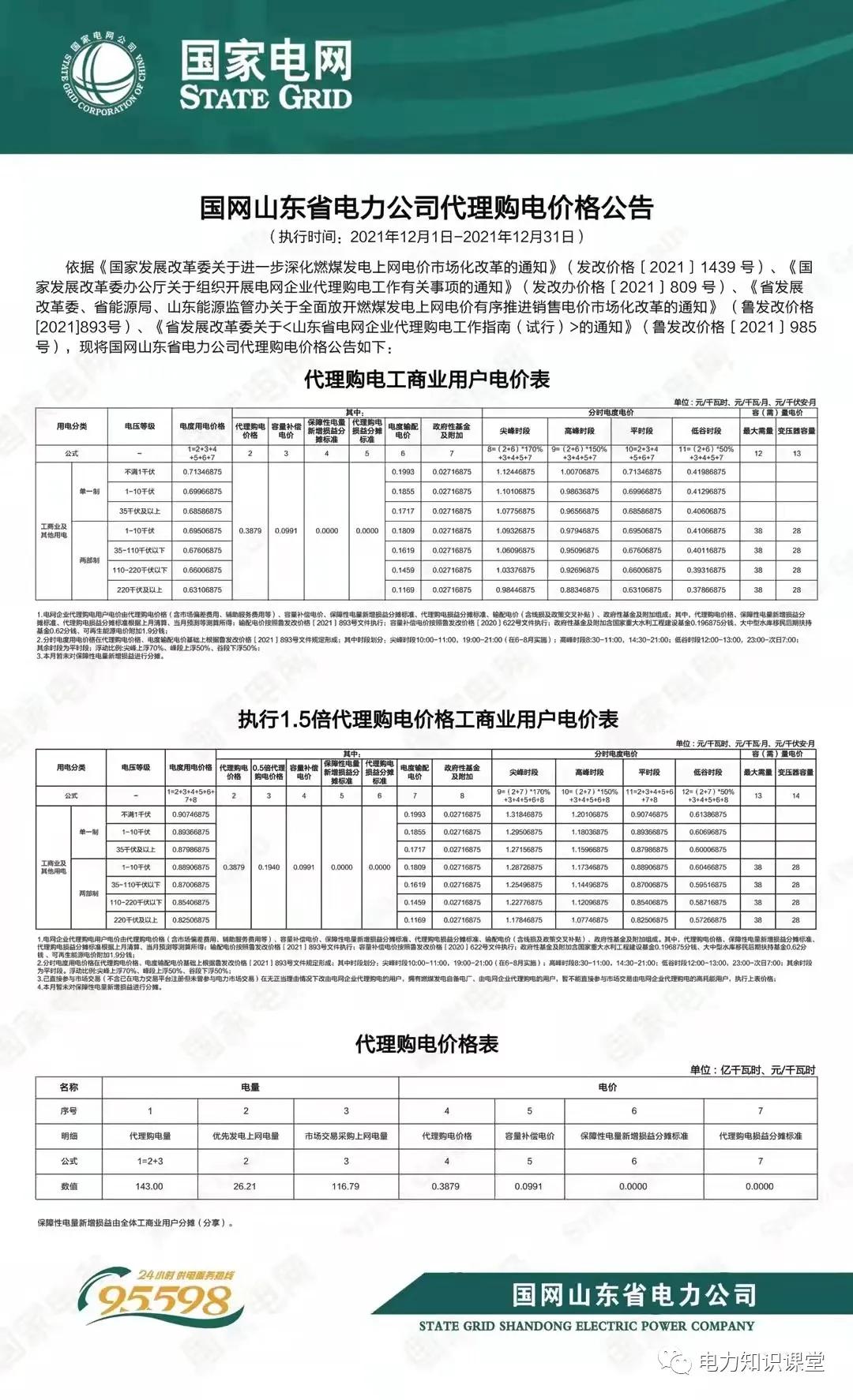 1月份国网电力公司代理购电价格,电网企业代理购电用户电价表