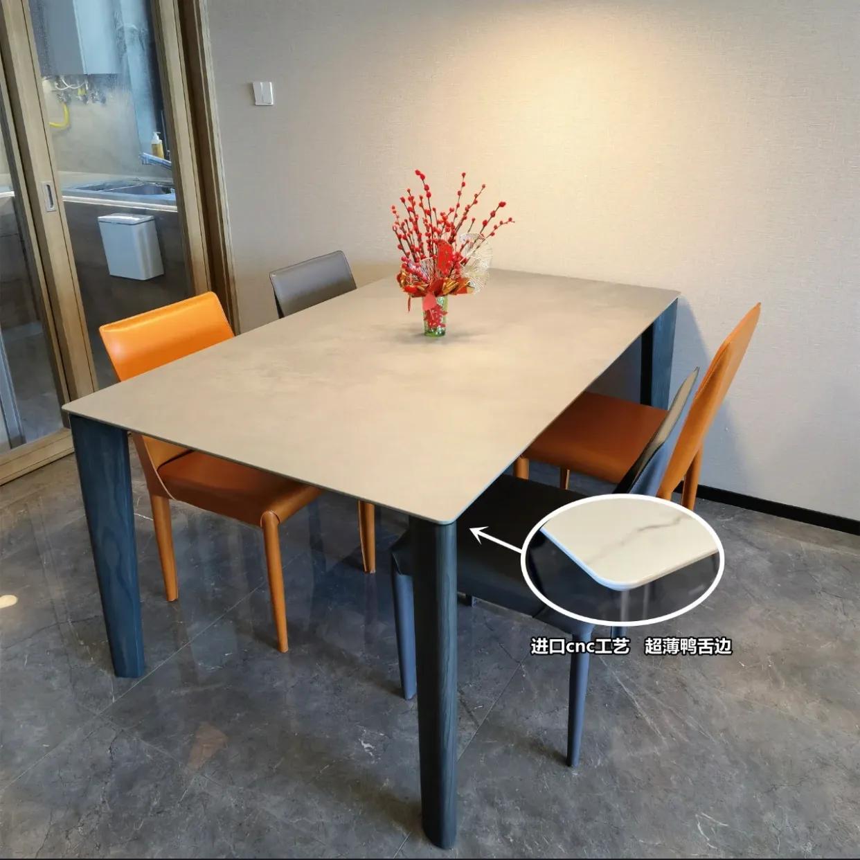 全网最火的10款岩板餐桌1米6,岩板餐桌和大理石餐桌怎么选