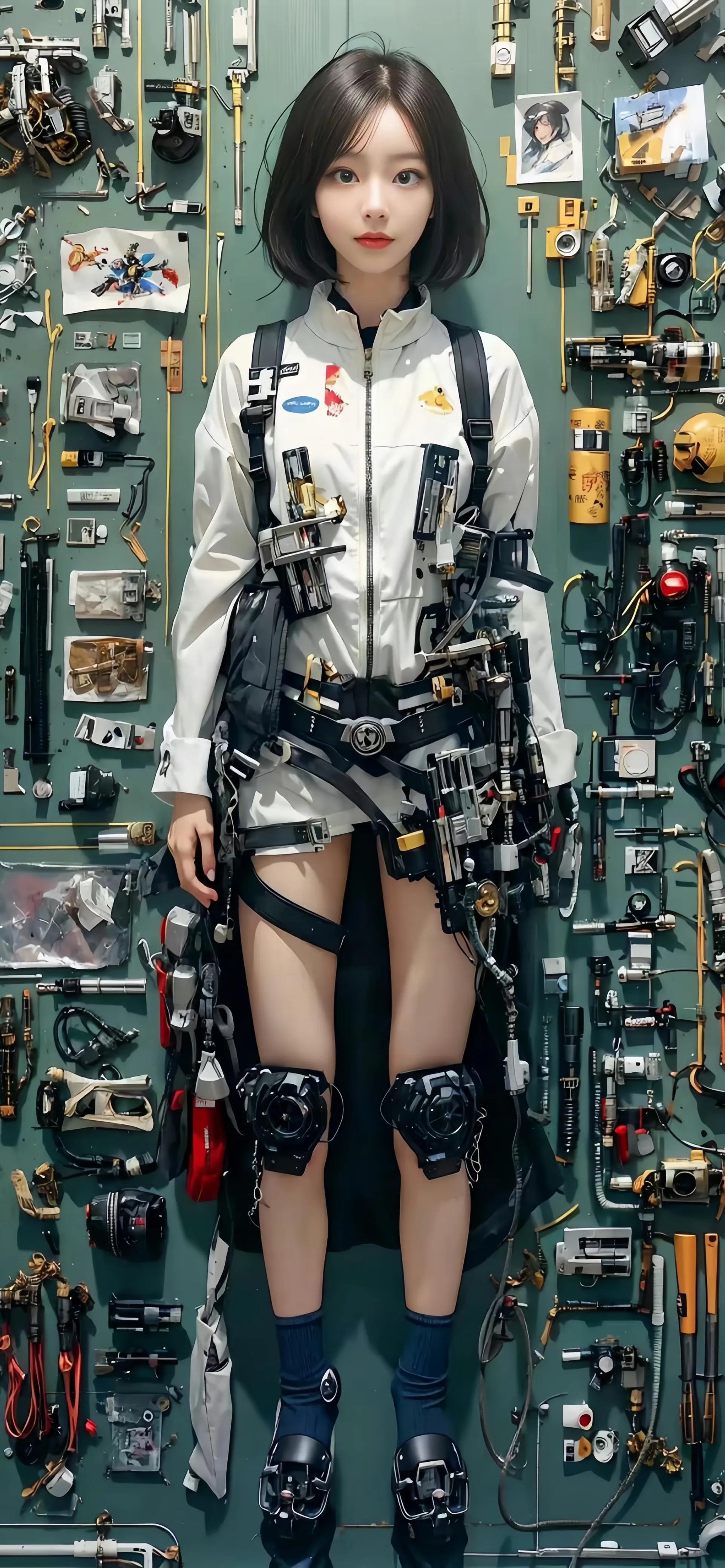 电脑动态壁纸高清日系美少女,机械金属质感高清壁纸