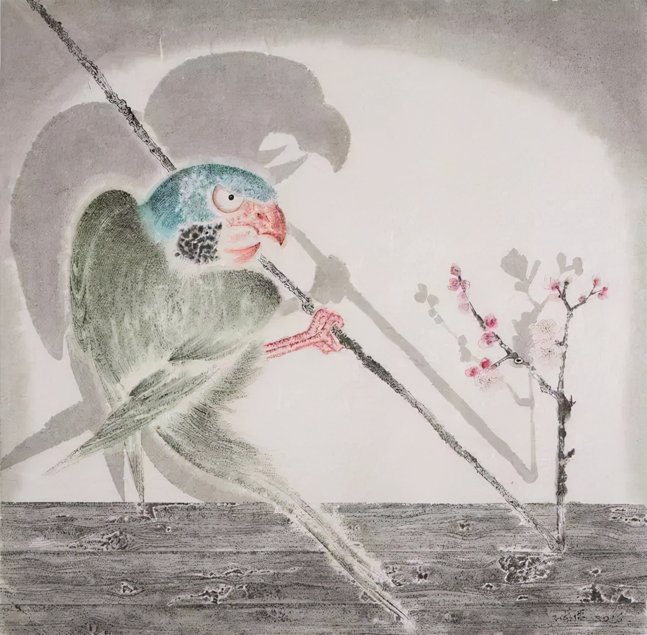 严谨细致的书法,水墨气韵生动的线描